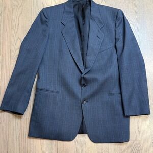 Vtg Italian Wool Montebello Men's Blue Pinstripe Blazer Jacket Classic Business
